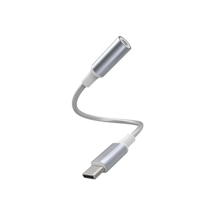 Force Power Lite - USB-C vers adaptateur de prise casque - 24 pin USB-C mâle pour mini-phone stereo 3.5 mm femelle - blanc - câble renforcé