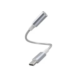 Force Power Lite - USB-C vers adaptateur de prise casque - 24 pin USB-C mâle pour mini-phone stereo 3.5 mm femelle - blanc - câble renforcé
