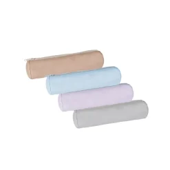 Fourre-tout rond l'etudiant cuir pastel assortis- Hamelin