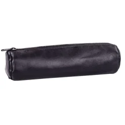 Fourre-tout rond oxford cuir ebene noir- Hamelin
