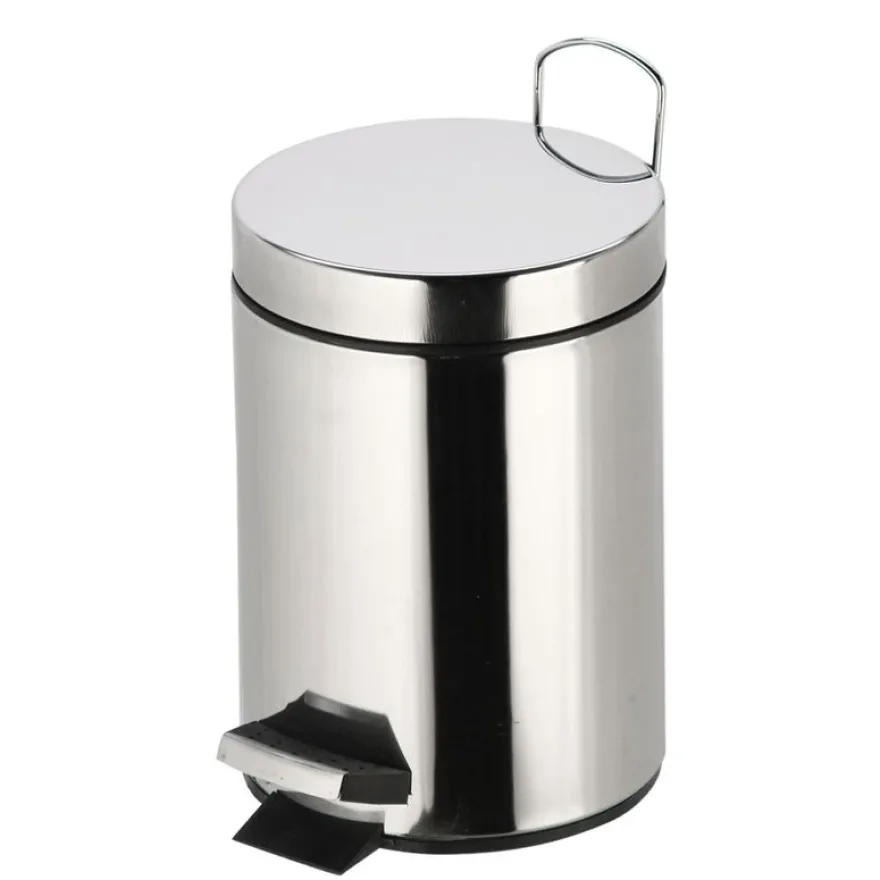 Frandis - Poubelle de salle de bain - 3L - inox