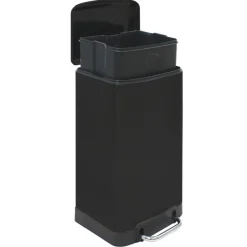 Frandis - Poubelle Urban - rectangulaire - 30L - noir