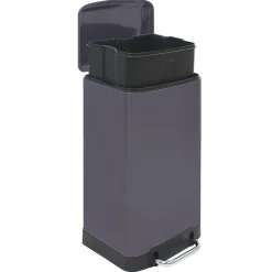 Frandis - Poubelle Urban - rectangulaire - 30L - gris