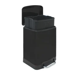 Frandis - Poubelle Urban - carrée - 20L - noir