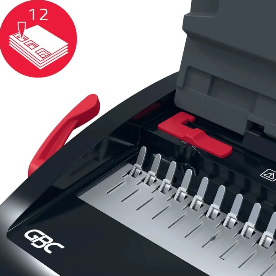 GBC CombBind CB12 - machine à relier / relieuse perforeuse manuelle - perfore 12 feuilles - relie 165f