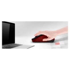 Genius - souris sans fil - silencieuse - noir et rouge