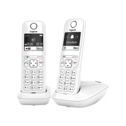 Gigaset AS690 Duo - téléphone sans fil + combiné supplémentaire - blanc