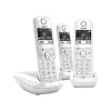 Gigaset AS690 Trio - téléphone sans fil + 2 combinés supplémentaires - blanc