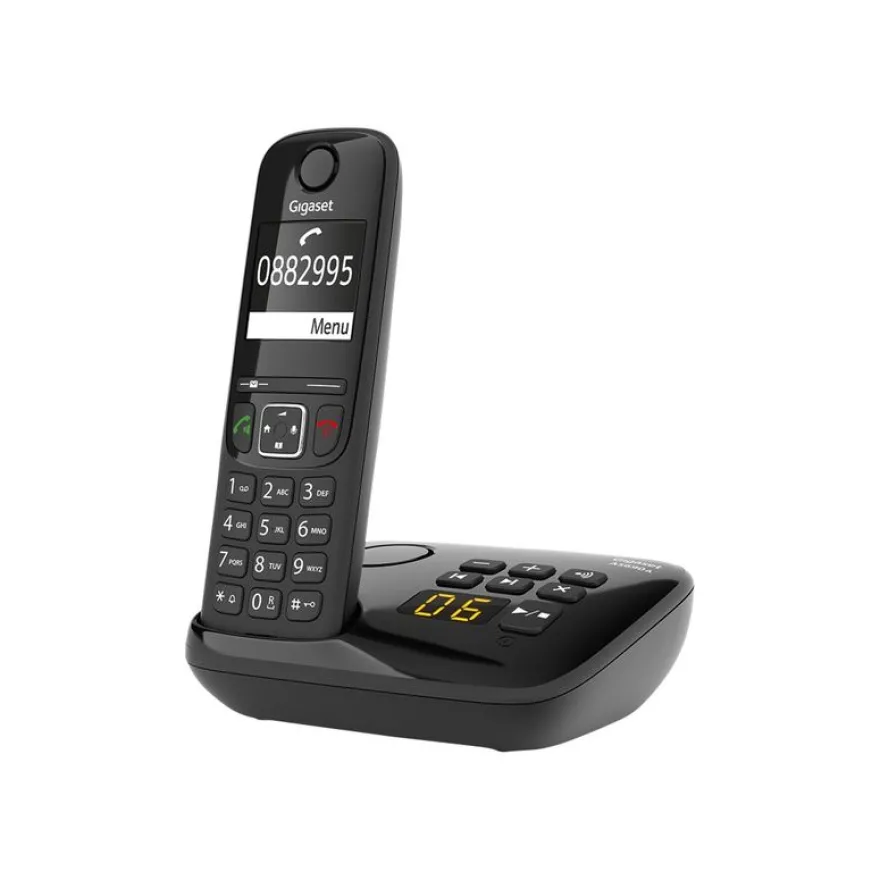 Gigaset AS690A - téléphone sans fil - avec répondeur - noir
