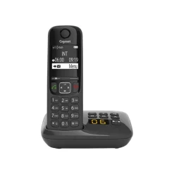 Gigaset AS690A Duo - téléphone sans fil + combiné supplémentaire - avec répondeur - noir