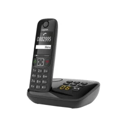 Gigaset AS690A Duo - téléphone sans fil + combiné supplémentaire - avec répondeur - noir