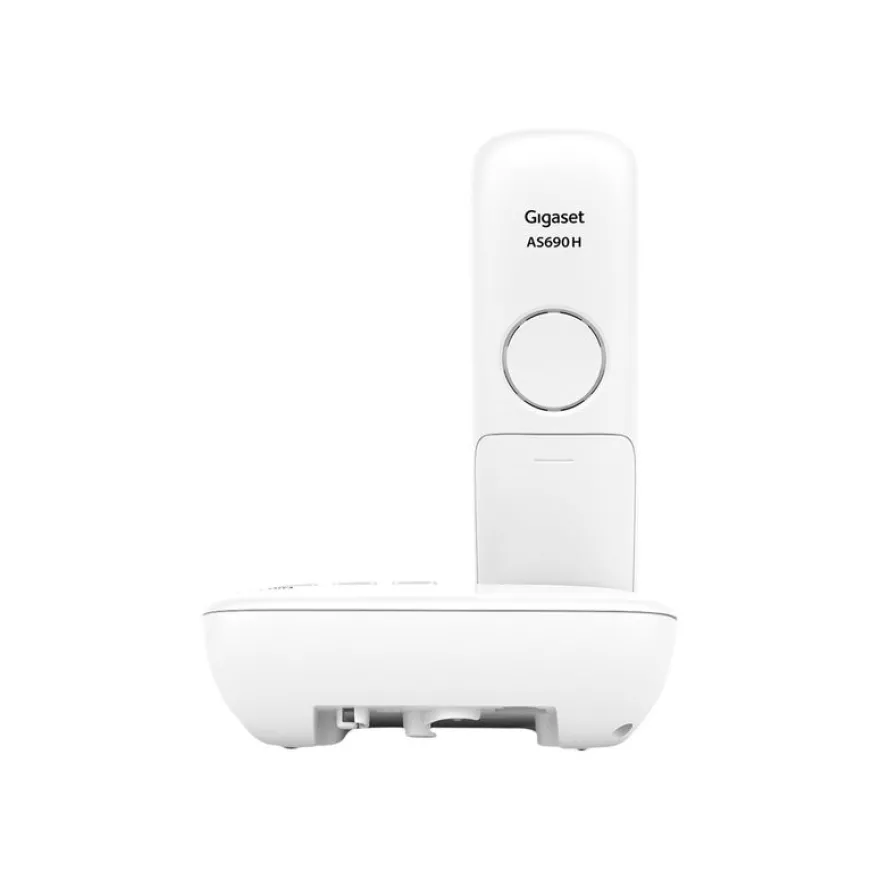 Gigaset AS690A Trio - téléphone sans fil + 2 combinés supplémentaires - avec répondeur - blanc