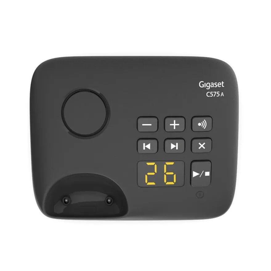 Gigaset C575A - téléphone sans fil avec répondeur - noir