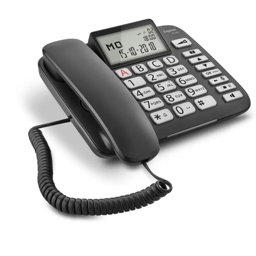 Gigaset DL580 - téléphone filaire - noir