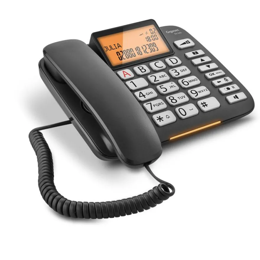 Gigaset DL580 - téléphone filaire - noir
