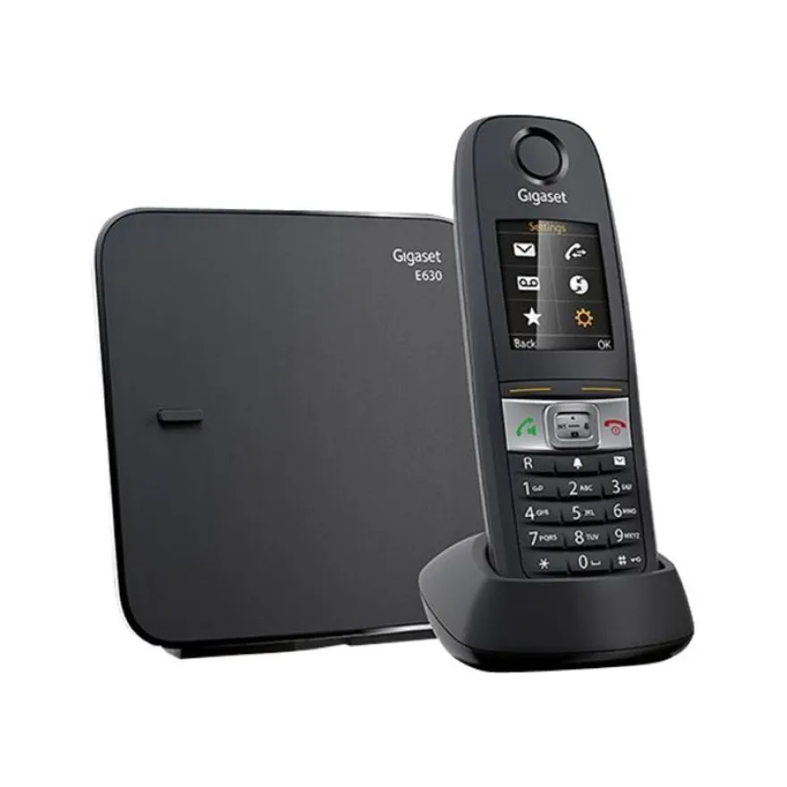 Gigaset E630 - téléphone sans fil - argent