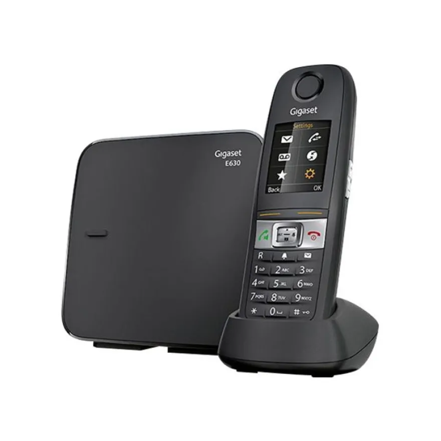 Gigaset E630 - téléphone sans fil - argent