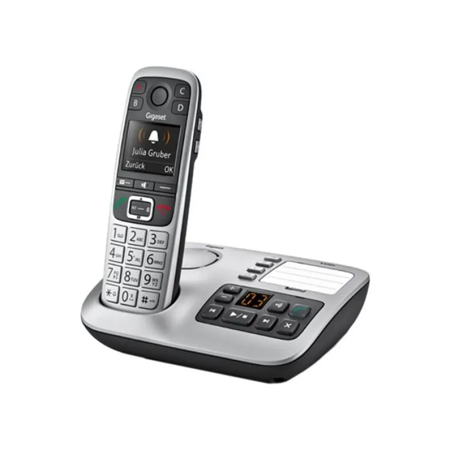 Gigaset E560A - téléphone sans fil - avec répondeur - argent