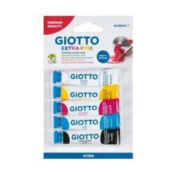 Giotto - 5 tubes peinture gouache - couleurs primaires - 10 ml