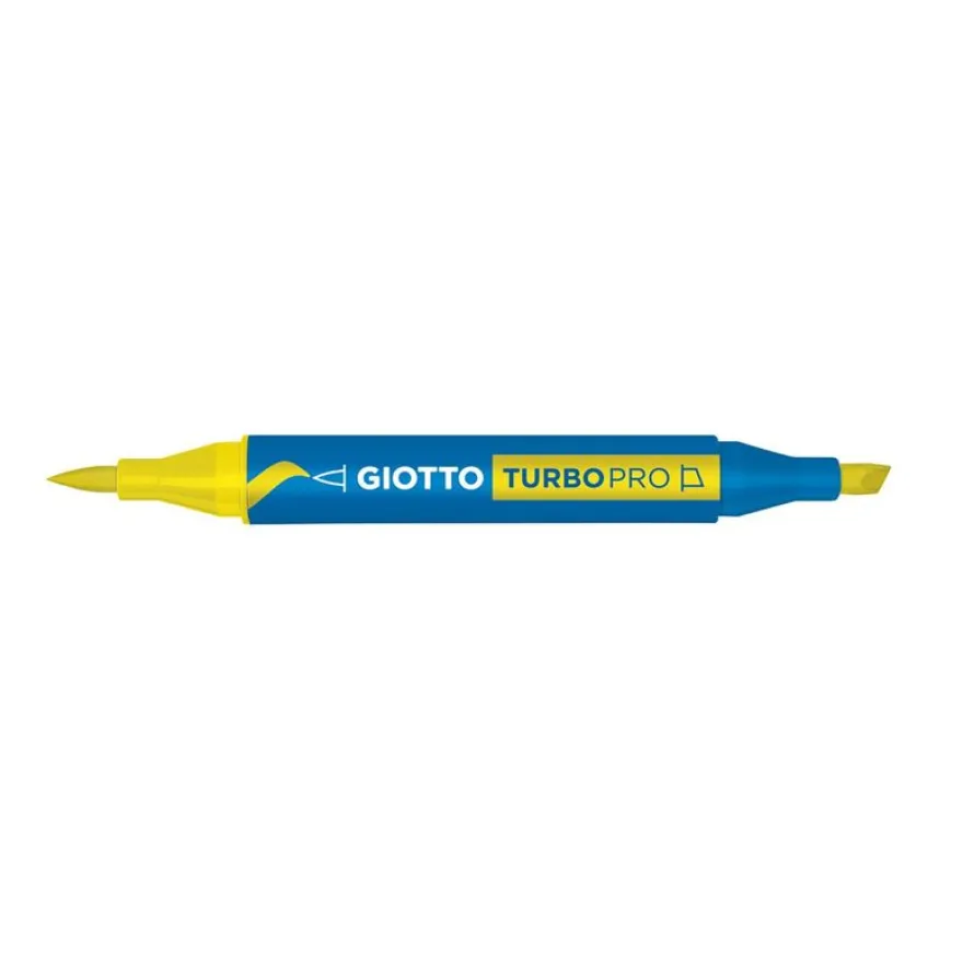 Giotto - Feutre double pointe jaune