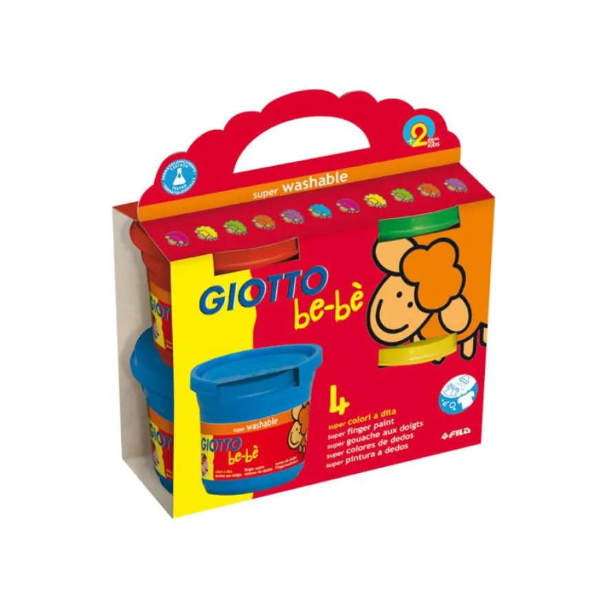 Giotto Bébé - 4 pots peinture - au doigt -