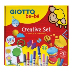 Giotto Bébé - Set créatif de coloriage et pâtes à modeler - 22 pièces