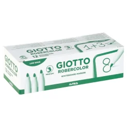 GIOTTO ROBERCOLOR - 12 Feutres tableau blanc - pointe ogive medium 4mm vert