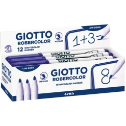 GIOTTO ROBERCOLOR - 12 Feutres tableau blanc - pointe ogive medium 4mm bleu