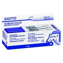Giotto Robercolor - 12 Marqueurs effaçables - pointe ogive - bleu