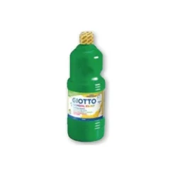 GIOTTO SCHOOL - Ensemble de peinture - 6 parties - gouache - 6 couleurs - blanc, jaune primaire, rouge écarlate, vert cinabre, cyan, noir - extra-fine - 1000 ml