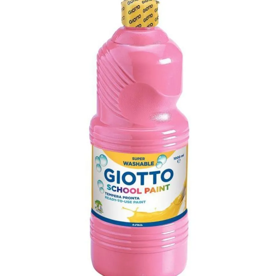 Giotto School - Gouache ultra lavable - rose - bouteille d'1 L