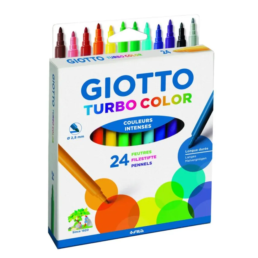 GIOTTO Turbo Color - 24 Feutres - pointe moyenne