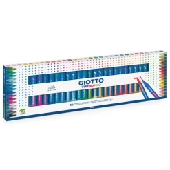 GIOTTO Turbo Pro - boite 30 feutres double pointe couleurs assorties