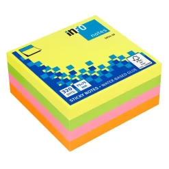Global Notes - Bloc Cube - 320 feuilles - 75 x 75 mm - couleurs assorties