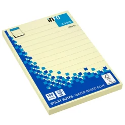 Global Notes - Notes adhésives lignées - 100 feuilles - 100 x 150 mm - jaune