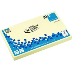 Global Notes - Notes adhésives - Pouvoir 3 fois plus adhésif - 100 feuilles - 125 x 75 mm - jaune
