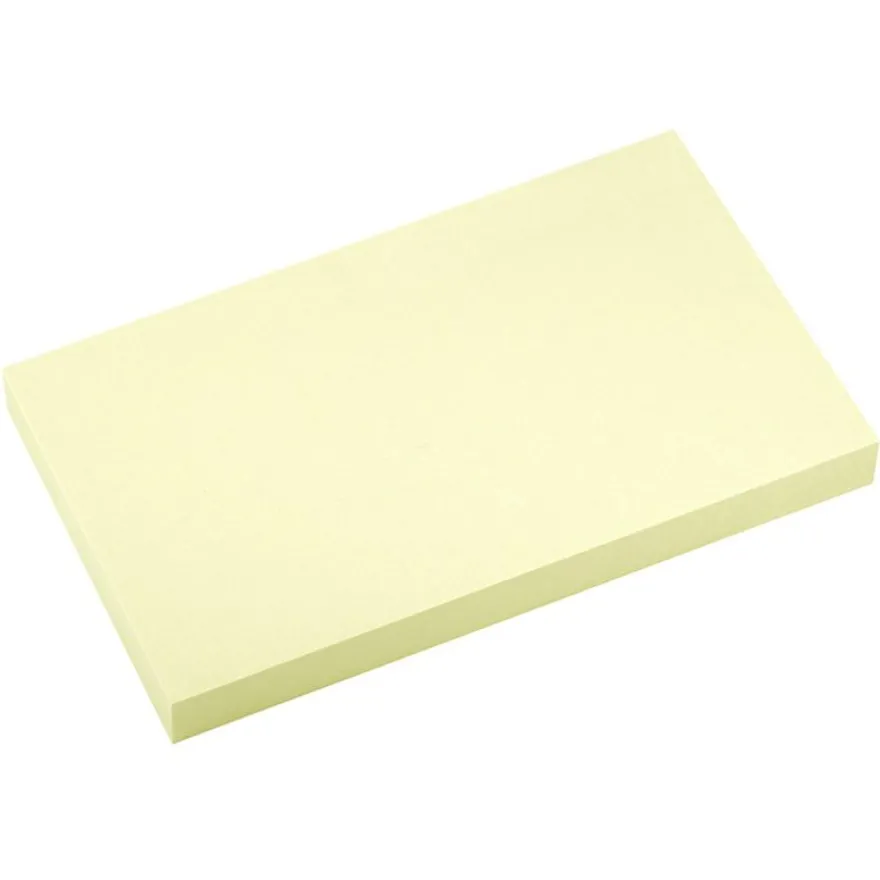 Global Notes - Notes adhésives - Pouvoir 3 fois plus adhésif - 100 feuilles - 125 x 75 mm - jaune