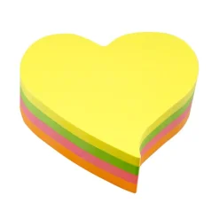 Global Notes - Notes adhésives - 200 feuilles - En forme de coeur - 70 x 70 mm - couleurs assorties