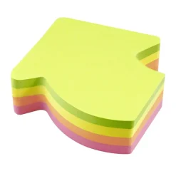 Global Notes - Notes adhésives - 200 feuilles - En forme de flèche incurvée - 70 x 70 mm - couleurs assorties