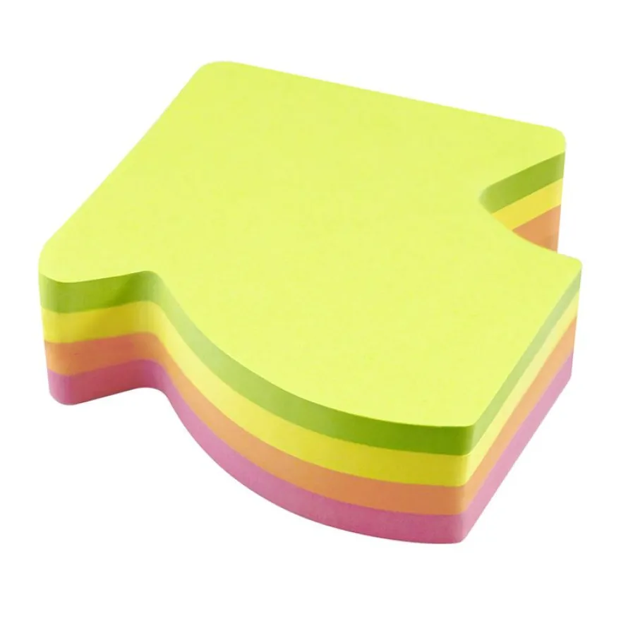 Global Notes - Notes adhésives - 200 feuilles - En forme de flèche incurvée - 70 x 70 mm - couleurs assorties