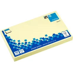 Global Notes - Notes adhésives - 100 feuilles - 75 x 125 mm - jaune