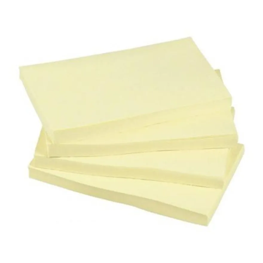 Global Notes - Pack de 12 Blocs - Notes adhésives 100 feuilles - 75 x 125 mm - jaune