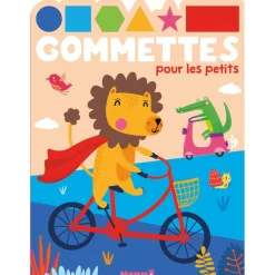 Gommettes pour les petits - Lion sur vélo - Livre de gommettes - Dès 3 ans