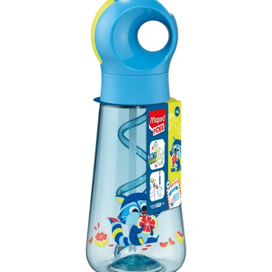 Gourde MINIZ en acier inoxydable 500 ml pour enfants – Design raton laveur – Étanche et écologique