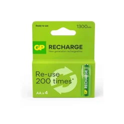 GP Recharge - 4 piles alcalines rechargeables - AA LR06