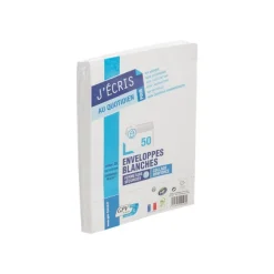 GPV - 50 Enveloppes C5 162 x 229 mm - 80 gr - sans fenêtre - blanc - bande adhésive