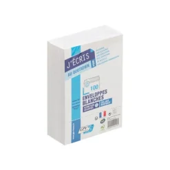 GPV - 100 Enveloppes C6 114 x 162 mm - 80 gr - sans fenêtre - blanc - bande adhésive