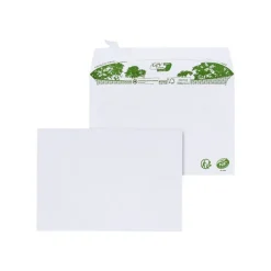 GPV Green - 200 Enveloppes recyclées C6 114 x 162 mm - 80 gr - blanc - bande adhésive ouverture rapide