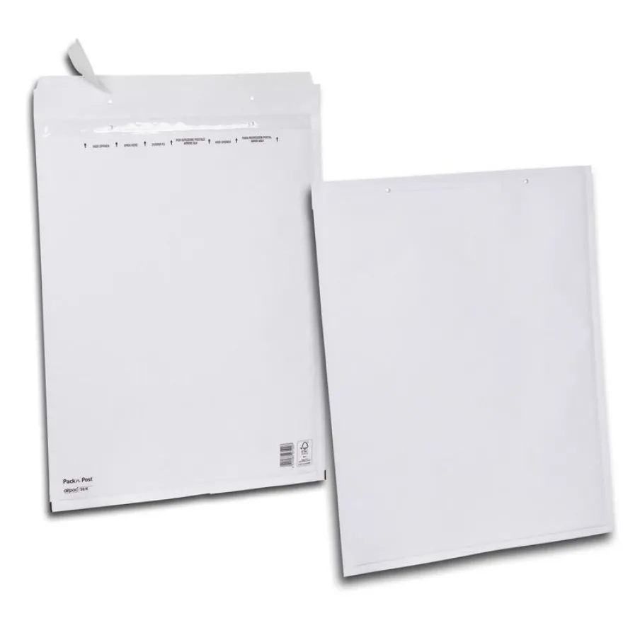 GPV Pack'n Post - 50 Pochettes bulles - 340 x 470 mm - bande de protection