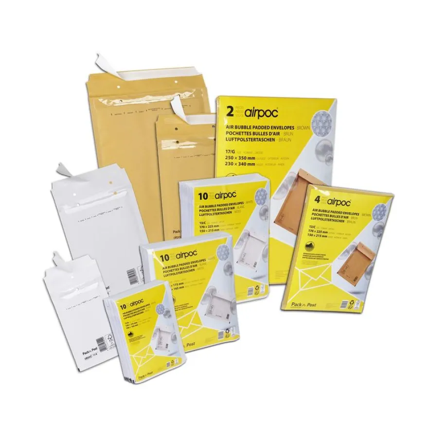 GPV Pack'n Post - 10 Pochettes bulles - 320 x 455 mm - bande de protection